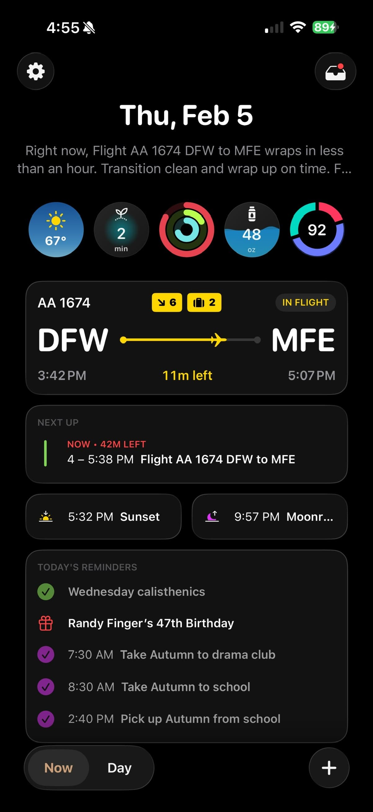 Day Agenda screenshot